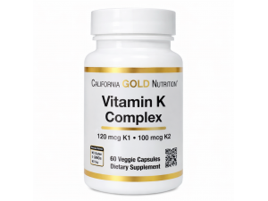 Витамин K California Gold Nutrition Vitamin K 60 капсул