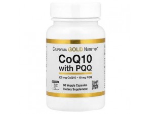 California Gold Nutrition CoQ10 with PQQ, коэнзим Q10 с PQQ, 60 растительных капсул
