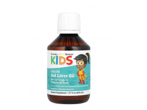 California Gold Nutrition Norwegian Kids Cod Liver Oil, 200 мл — норвезький жир із печінки тріски для дітей, полуниця