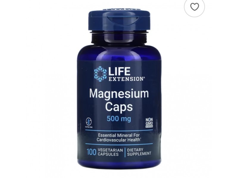 Life Extension, капсулы с магнием, 500 мг, 100 вегетарианских капсул