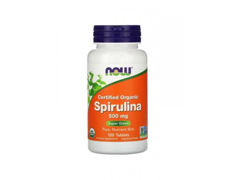 Спіруліна, NOW, Spirulina 500 мг