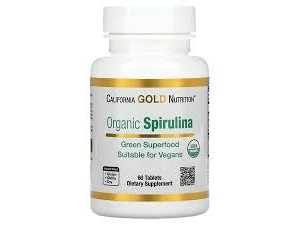 California Gold Nutrition, органическая спирулина, 1500 мг, 60 таблеток (500 мг в таблетке)