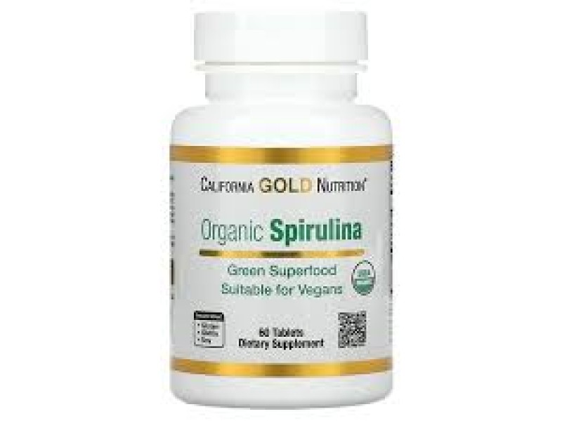 California Gold Nutrition, органическая спирулина, 1500 мг, 60 таблеток (500 мг в таблетке) California Gold Nutrition, органическая спирулина, 1500 мг, 60 таблеток (500 мг в таблетке)