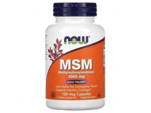 МСМ (Метилсульфонілметан), MSM, Now Foods 1000 мг, 120 капсул 
