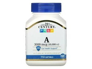 21st Century, Вітамін А 3000 мкг 10000 МЕ, Vitamin A 3000 mcg 10000 IU, 110 капсул