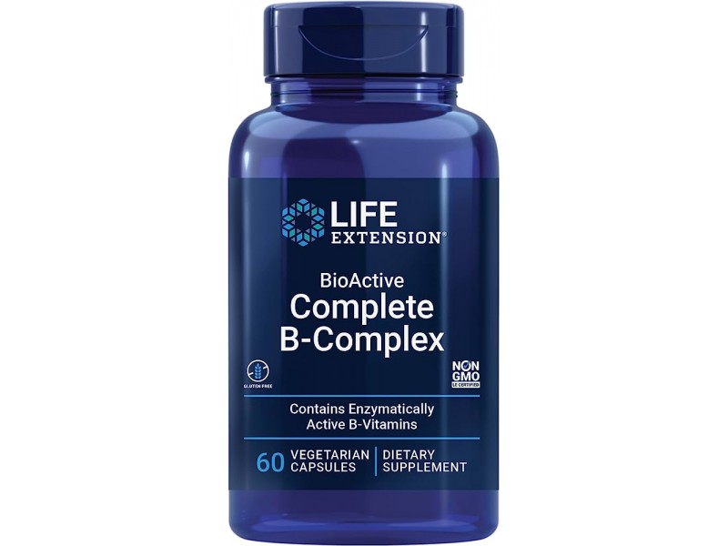 Комплекс Витаминов Группы В, BioActive Complete B-Complex, Life Extension, 60 вегетарианских капсул