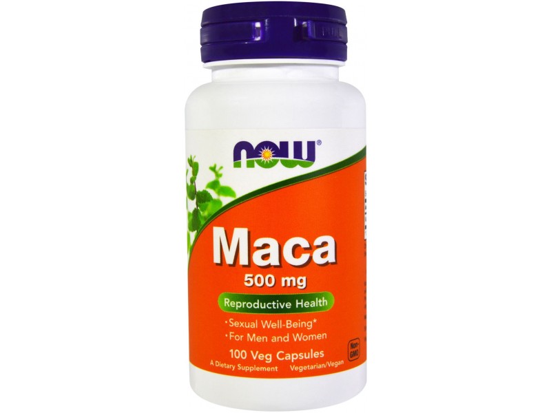 Натуральна добавка Now Foods Maca Перуанська Мака 500 мг 100 гелевих капсул
