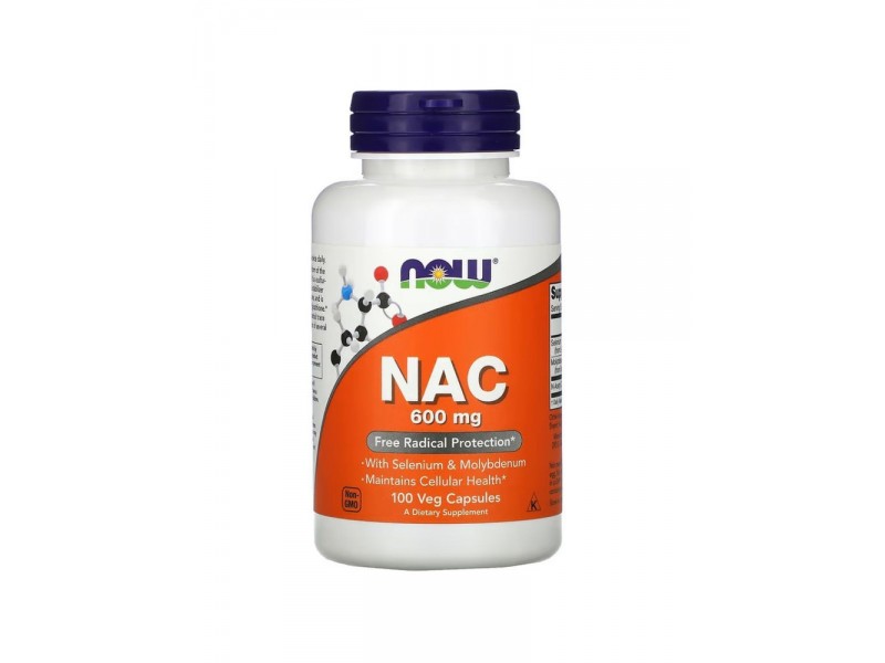 Now Foods NAC N-Ацетил L-Цистеїн Антиоксидант 600 мг - 100 капсул