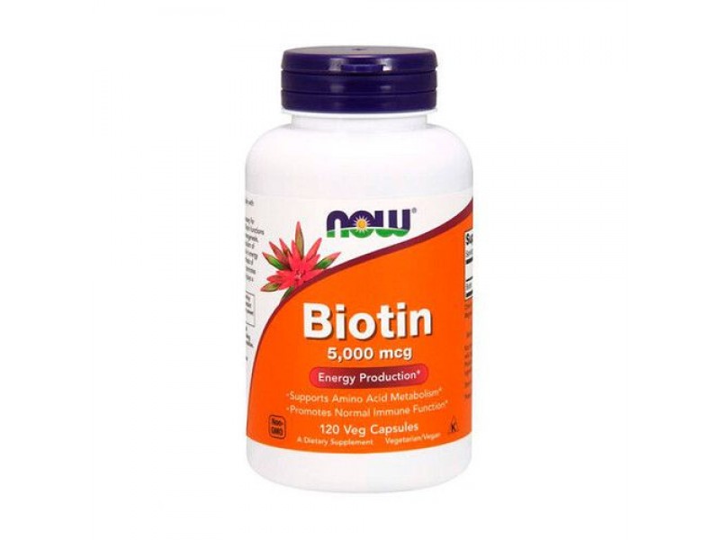 Натуральна домішка Now Foods BIOTIN 5 мг (5000 мкг)