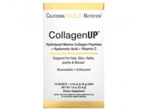 California Gold Nutrition, CollagenUp, без добавок, 10 пакетиків, 5 г