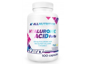 ALLNUTRITION Hyaluronic Acid Forte, гидролизат рыбьего коллагена, гиалуроновая кислота и витамин C, 100 капсул