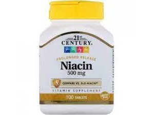 Ниацин 500 мг, Niacin, 21st Century 500 mg, 100 таблеток