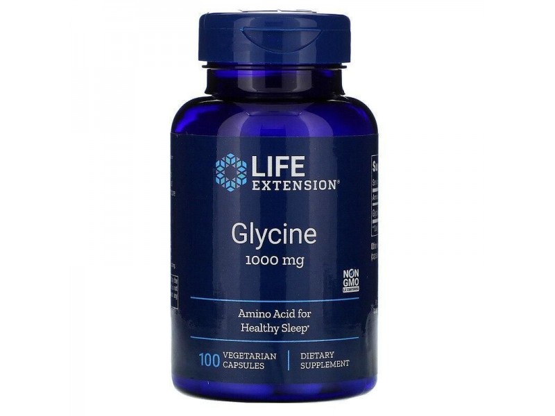 Life Extension, Гліцин 1000 мг, Glycine 1000 mg, 100 капсул