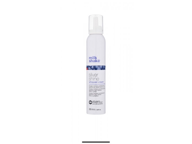 Milk Shake Silver Shine Whipped Cream кремова пінка для блонд волосся для нейтралізації жовтизни 200 ml
