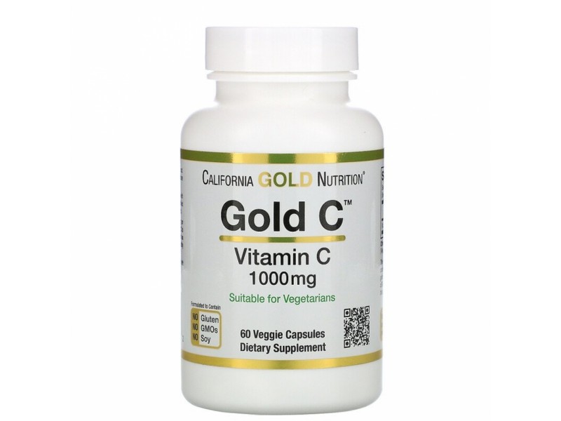 Витамин C California Gold Nutrition 1000 МЕ 60 капсул