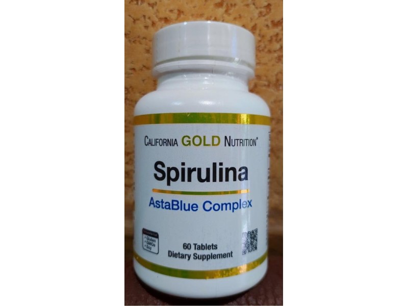 California Gold Nutrition, комплекс AstaBlue со спирулиной, 60 таблеток California Gold Nutrition, комплекс AstaBlue со спирулиной, 60 таблеток