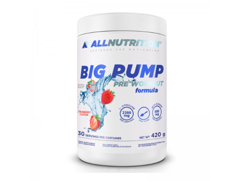 Предтренировочный комплекс AllNutrition Big Pump Pre-workout Formula 420 г Клубничный вкус