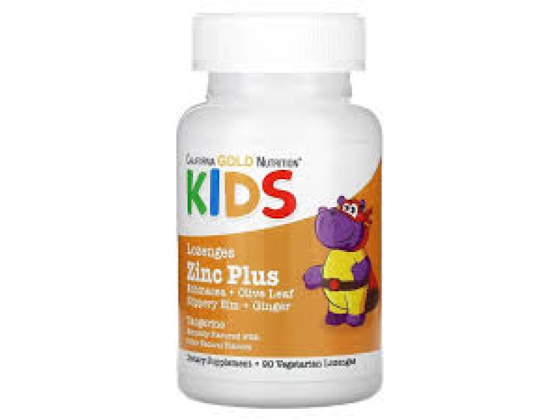 Детский цинк и растительная смесь для иммунитета California Gold Nutrition Kids Zinc Plus (90 пастилок) Детский цинк и растительная смесь для иммунитета California Gold Nutrition Kids Zinc Plus (90 пастилок)