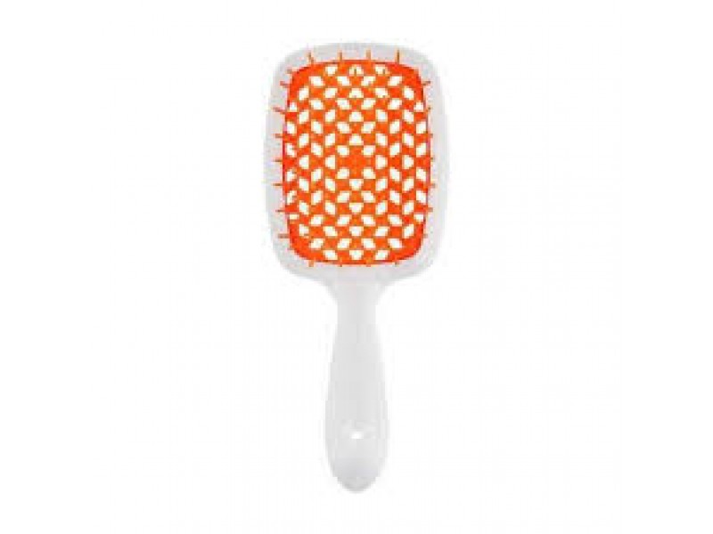 Гребінець для волосся Janeke SUPERBRUSH WHITE/ORANGE