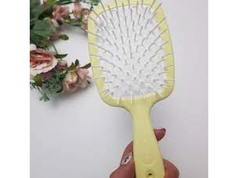 Гребінець для волосся Janeke Superbrush (лимонний/білий)
