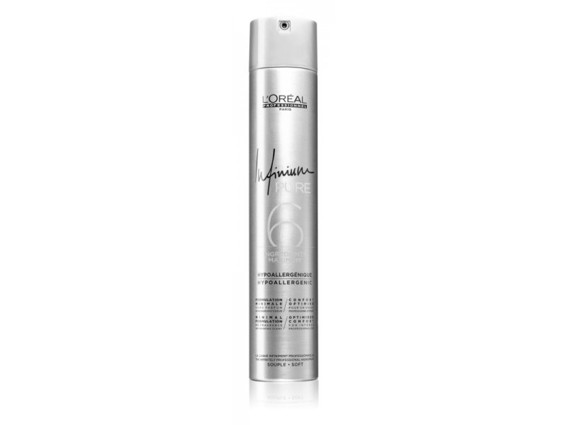 Лак для волосся нормальної фіксації L'Oreal Professionnel Infinium Pure Souple Soft Hairspray 500ml