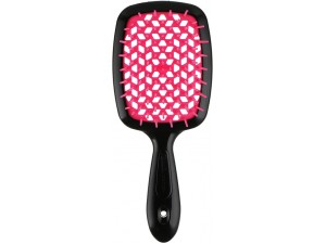 Гребінець для волосся Janeke Superbrush Small (чорна з рожевим)