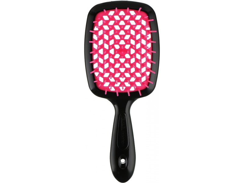 Гребінець для волосся Janeke Superbrush Small (чорна з рожевим)