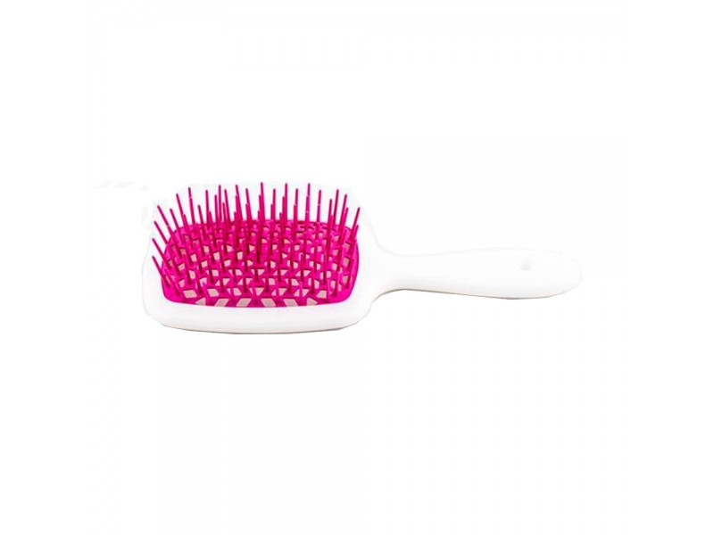 Расческа для волос Janeke Superbrush  ( РОЗОВО-БЕЛАЯ)