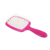 Гребінець для волосся Janeke Superbrush (Малиново-біла)
