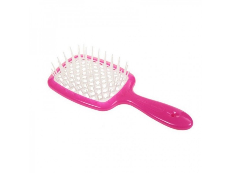 Гребінець для волосся Janeke Superbrush (Малиново-біла)