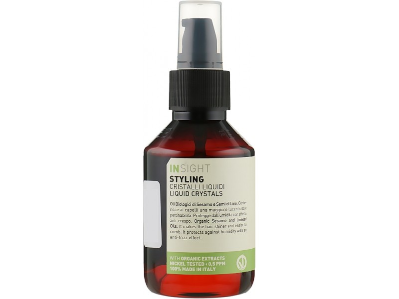 Жидкие кристаллы для волос Insight Styling Liquid Crystals с органическим кунжутным и льняным маслом, 100 мл
