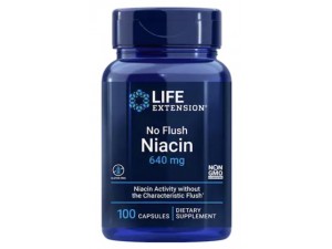 Life Extension, Ниацин 640 мг, No Flush Niacin 640 mg, 100 капсул